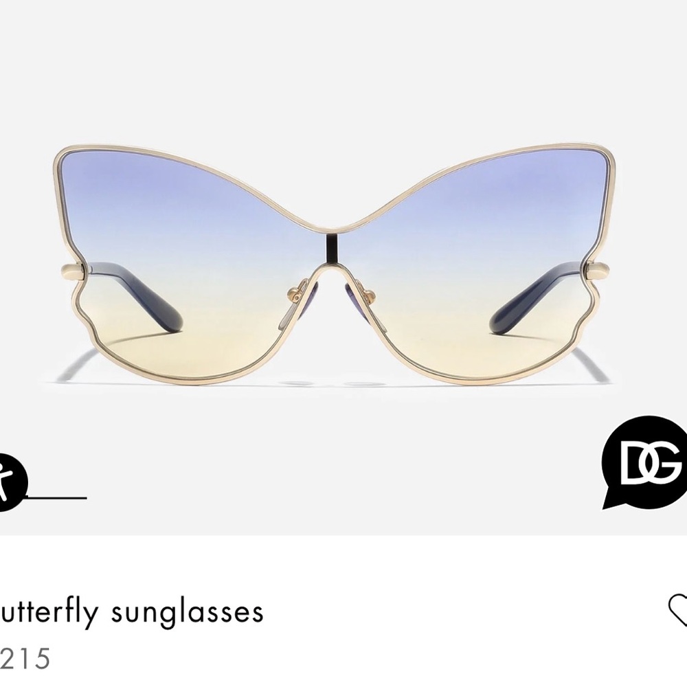 Dolce & Gabbana Gradient Blue Gold Sunglasses